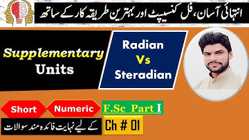 Supplementary units ch # 01 Topic 1.3 F Sc part I