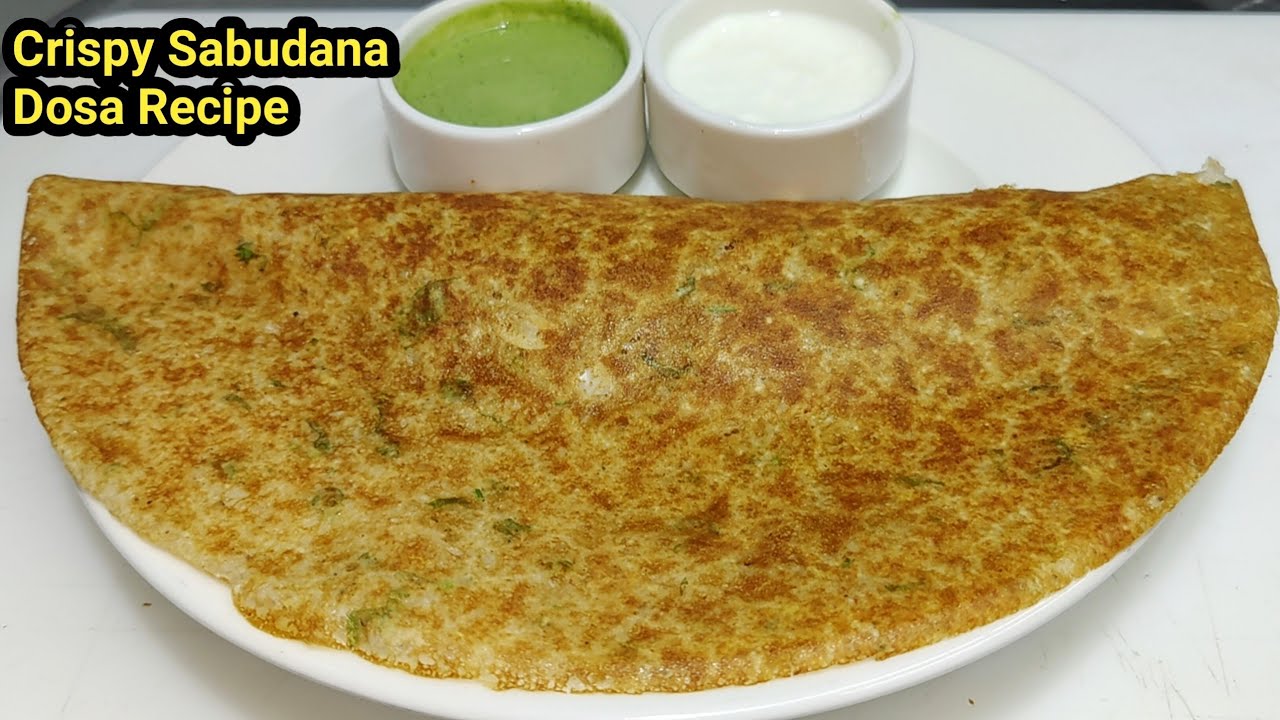 Приготовьте хрустящую Сабудана досу для поста без масла и топленого масла/Сабудана доса/Врат ка К...