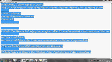 (Resolvido!) Mysql Error 0 Start.Service!