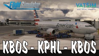 MSFS 2020 Live: Real American Airlines Ops | FlyTampa Boston to Philadelphia | PMDG Boeing 737-800