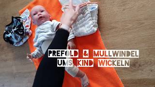 Prefold & Mullwindel ums Kind / Baby wickeln