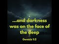 Darkness Over the Earth | Genesis 1:2
