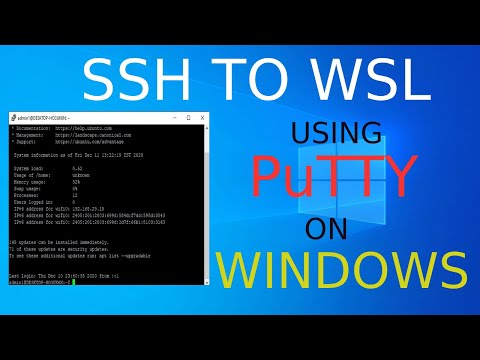 How to do SSH Connection to WSL (ubuntu) using PuTTY on Windows Tutorial