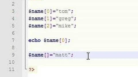 PHP Tutorial - 12 - Adding and Modifying Elements in an Array