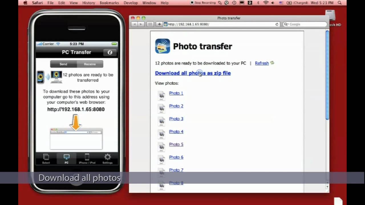 Transfer photos from iPhone to computer - YouTube