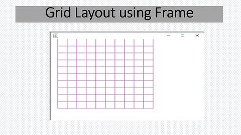 Grid Layout using Frame