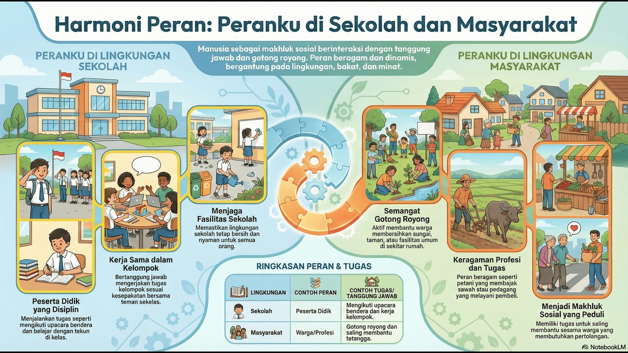 Peranku di Lingkungan Sekolah & Masyarakat : Peran & Tugasku di Sekolah & Masyarakat | Materi IPAS