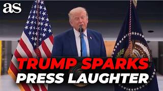 Trump Roasts Reporters After Catching Them Smiling On Air Force One