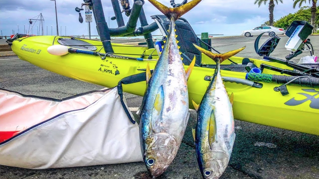 Fishing after Hurricane Lane (Downgraded) Kayak Fishing Hawaii FFTV