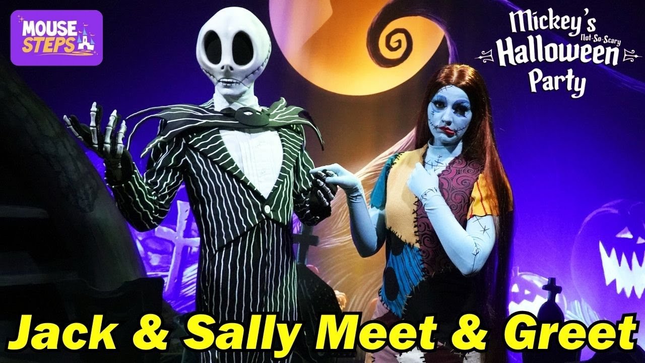Jack and Sally Meet & Greet at Mickey’s Not-So-Scary Halloween Party 2024 (With Famous Cackle)