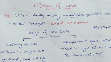 Geotechnical Engineering || Soil Mechanics || Foundation Engineering || Origin Of Soils