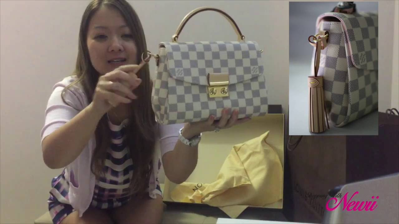 Shopping with Newii - Episode One - 2016 Louis Vuitton Croisette Damier Azur Bag - Unboxing ...