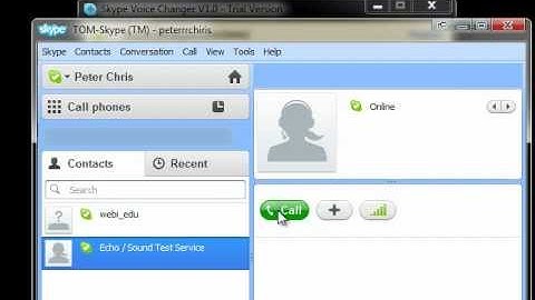 How to change the voice pitch in a Skype call