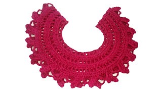 #7Very simple crochet nack yoke/crochet baby collar/কুশিকাটার জামার গলার ডিজাইন
