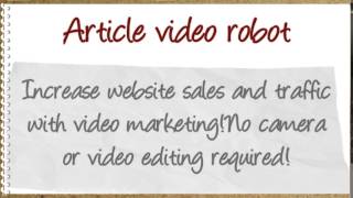Article to video converter