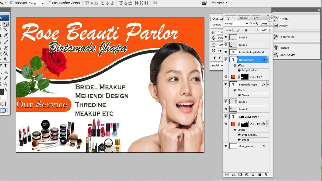 verjaardag klap Veroveraar flex board design in Photoshop cs || how to make flex board design in  Photoshop - YouTube