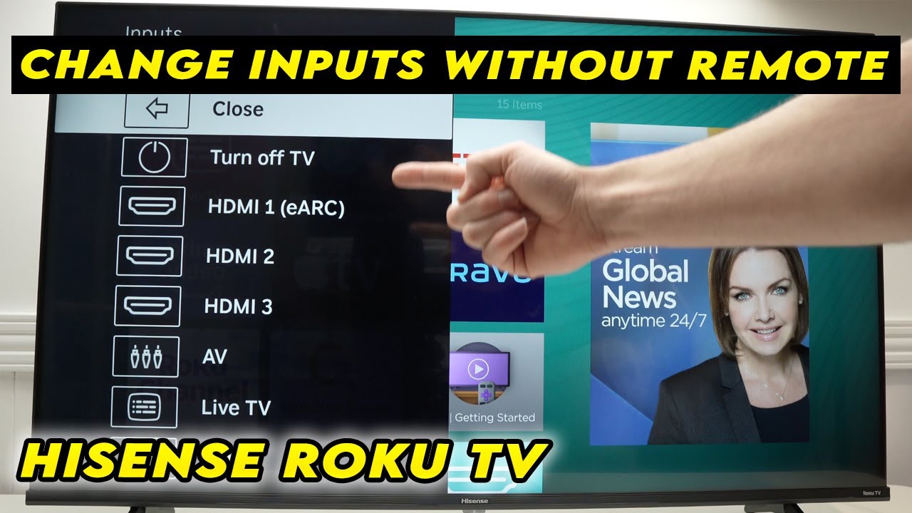 Hisense Roku TV: How to Change Inputs Without Remote - YouTube