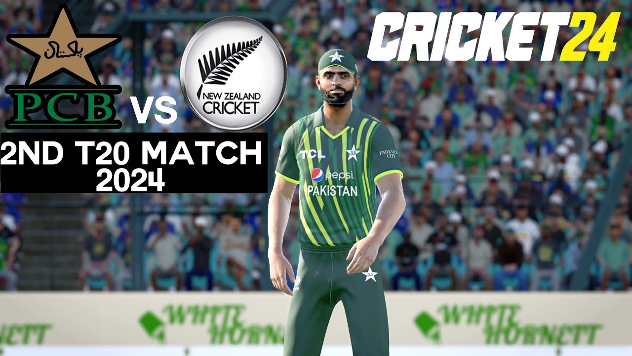 Pakistan vs New Zealand 2nd T20 Match 2024 - Cricket 24 Gameplay 1080P ...