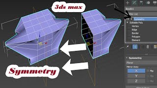 3ds max tutorial How to use symmetry modifier