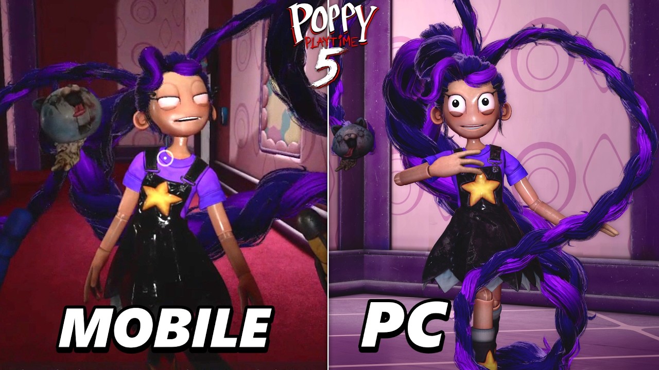 Poppy Playtime Chapter 5 - Lily Lovebraids Mobile vs PC Cutscenes