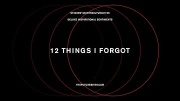 Steven Wilson - 12 THINGS I FORGOT (Official Audio)