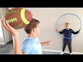 FOOTBALL HULA HOOP CHALLENGE!