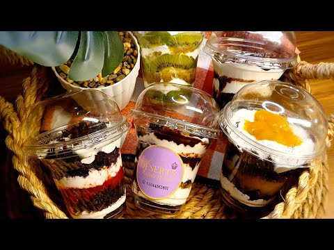 أسهل طريقة لعمل كاسات الكيك بالفواكه جاهزة في دقائق 