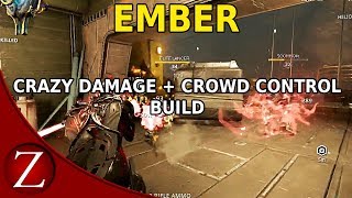 Crazy Damage + Crowd Control Ember Build - Warframe Plains of Eidolon Gameplay