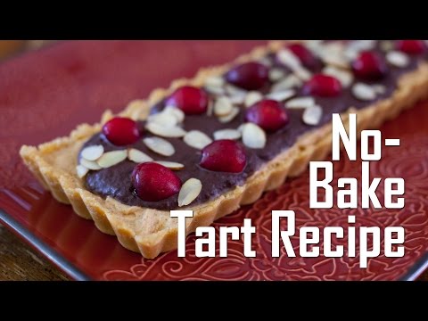 No Bake Chocolate Cherry Almond Tart Recipe