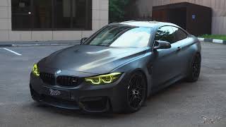 Оклейка BMW M4 в шлифованный алюминий!