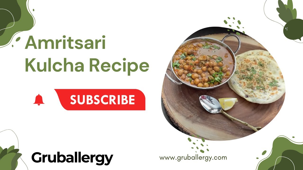 Amritsari Kulcha Recipe | Spicy Chhole Masala | अमृतसरी कुलचा | क्रिस्पी आलू कुलचे | - Gruballergy