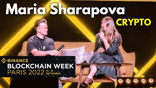 Maria Sharapova guest speaker at the Binance Blockchain Week Paris 2022 | Crypto, NFT, Web3