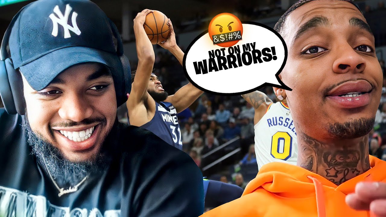 Reacting to FlightReacts watching the WARRIORS at TIMBERWOLVES | FULL GAME HIGHLIGHTS | Karl Towns
