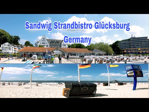 Nice Places in Germany. Glücksburg Strand. Sandwig Strandbistro Glücksburg , Germany~ Travel Video