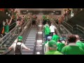 Irish fans take over Lille's main Metro station after Italy win! Euro 2016