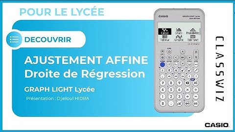 STATS : Ajustement affine (droite de régression) avec la calculatrice CASIO GRAPH LIGHT