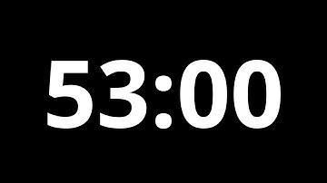 53 Minutes Timer With Black Background | No Music