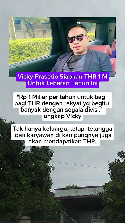 vicky prasetyo siapkan thr 1 miliar #gosipartis #beritaterkini #artis #vickyprasetio #vicky