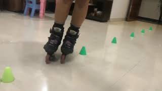 FRONT FISH - INLINE FREESTYLE SKATING. LEVEL 1 TRICK. SLALOM.