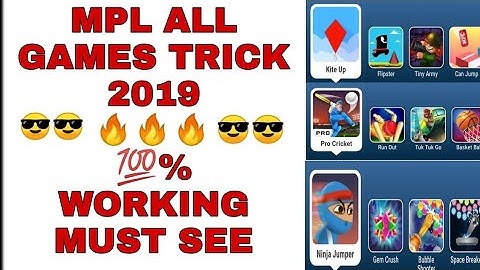 Mpl all games trick latest 2019| Must See|😎😎