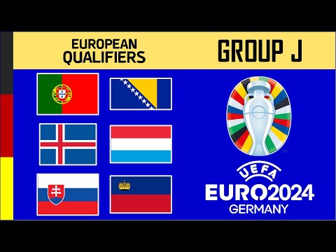 Group J: PORTUGAL, BOSNIA-HERZEGOVINA, ICELAND, LUXEMBOURG, SLOVAKIA, LIECHTENSTEIN - Euro 2024