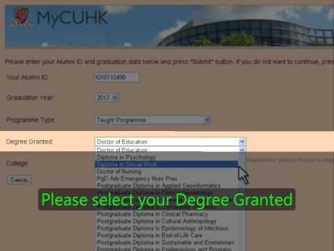 How to initialize MyCUHK alumni account? (MyCUHK)