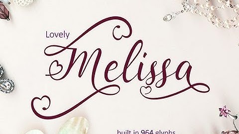 Accessing lovely melissa font glyphs