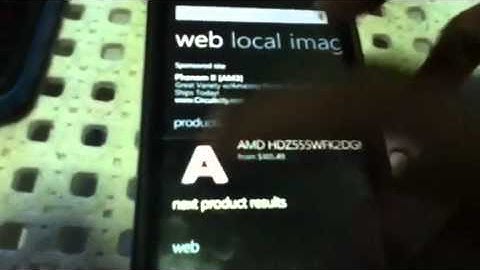 Windows Phone 7.5 mango vision and music (bing) test