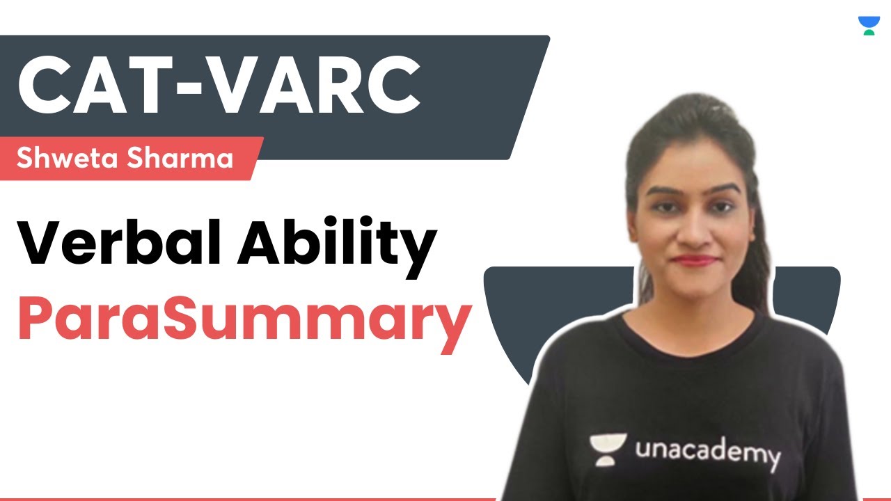 Verbal Ability-Para Summary | VARC | CAT 2023 | Shweta Sharma ...