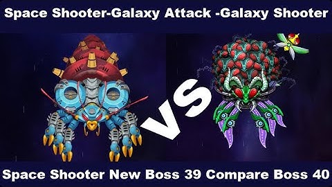 Galaxy Attack :Space shooters All Bosses Boss 39 Compare Boss 40-Paladin (No review No Guardian)