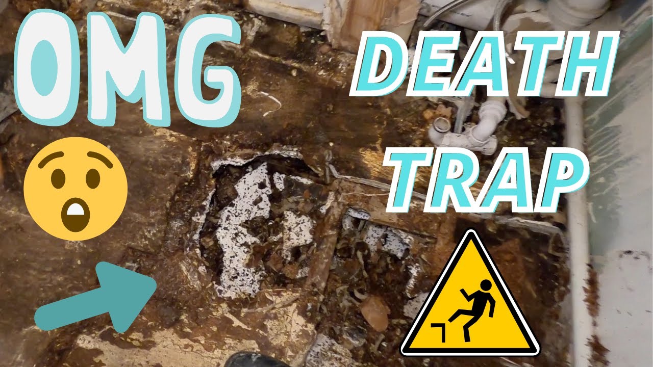 The bath nearly fell through the floor! bathroom refurb. YouTube