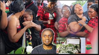 Sad Moments as Wofa Kwabena Kwakye's Last Born, Wife couldn't stand to see him laid in state