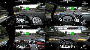 Bugatti Veyron 16.4 vs Koenigsegg CCX vs Pagani Zonda F vs McLaren F1 | Need for Speed Shift