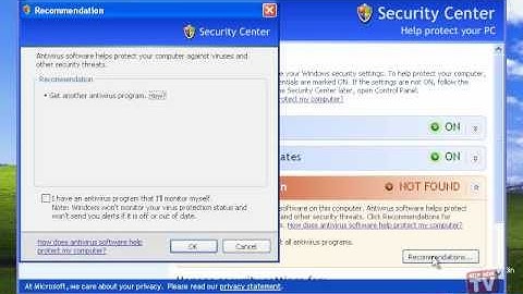 Understanding The Windows XP Security Center